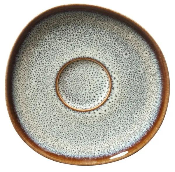 Sivo-hnedá kameninový tanierik Villeroy &amp; Boch Like Lave, 15,5 x 15 cm