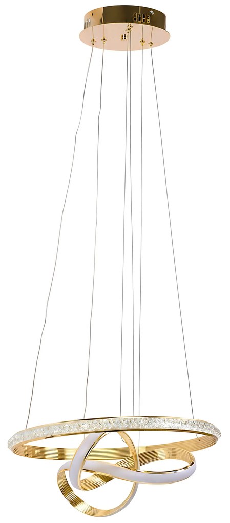 Toolight Toolight, LED závesné osvetlenie 45cm, 68W, 3000K, 3500lm, LHJ035-CP, zlatá, OSW-50048