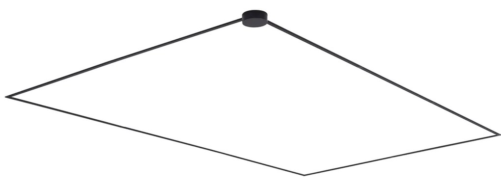 Moderný koľajnicový systém osvetlenia čierny 1-fázový 1000 cm s okrúhlym zdrojom napájania - Magnetic