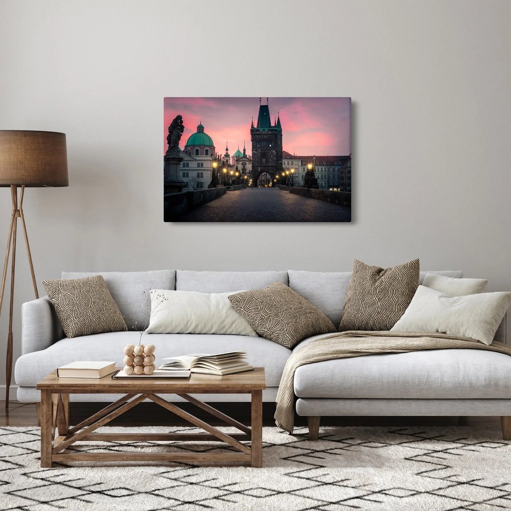 Obraz - Na Karlovom moste (90x60 cm)
