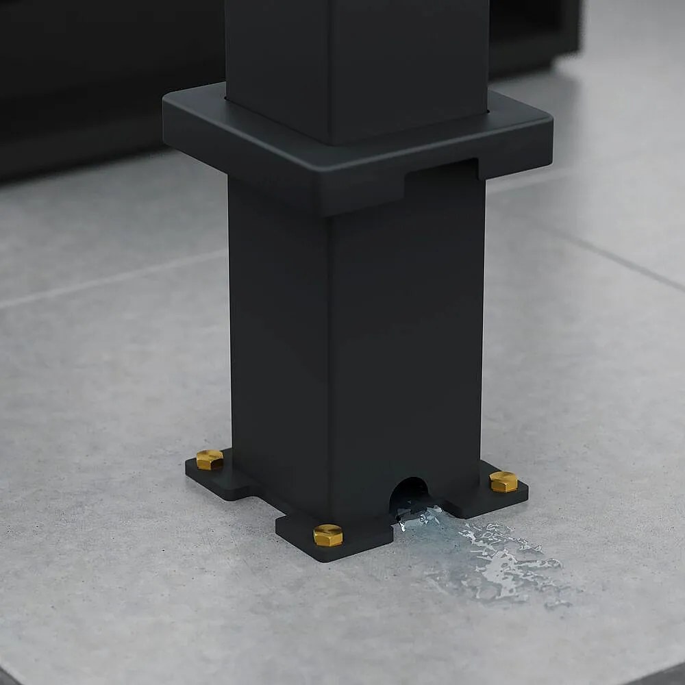 DEOKORK Záhradná hliníková pergola do stien 4x4 m (antracit)