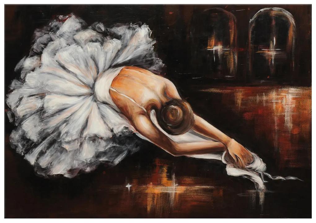 Gario Ručne maľovaný obraz Rozcvička baletky Rozmery: 120 x 80 cm