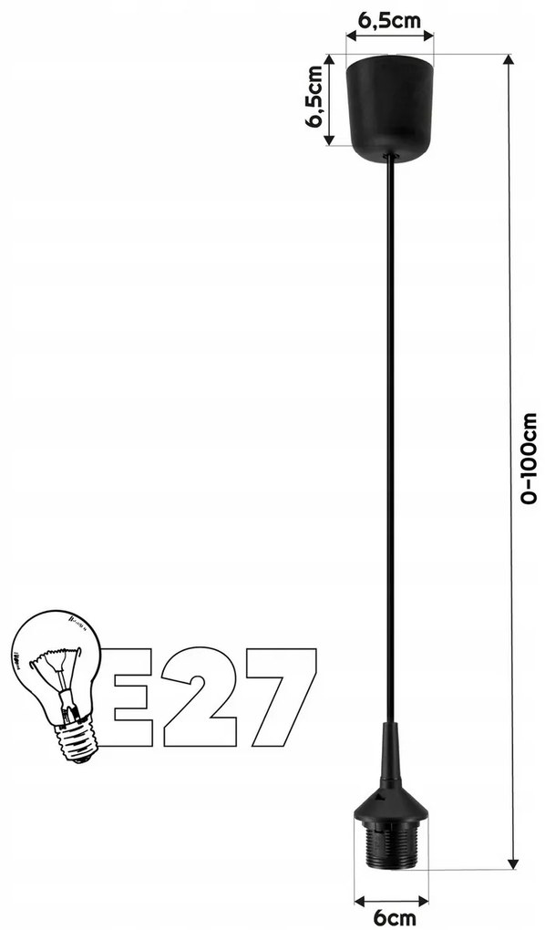 BERGE Závesná lampa zo sklenenej gule LED E27 - jantárová