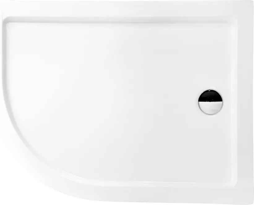 SATURN štvrťkruhová sprchová vanička L / P, 100x80x4cm