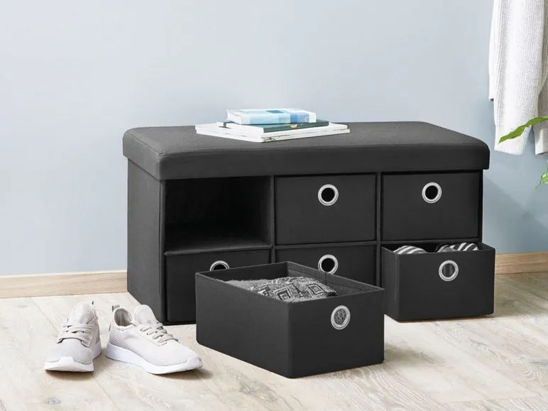 Livarno home Lavica s úložným priestorom (čierna) (100360471)