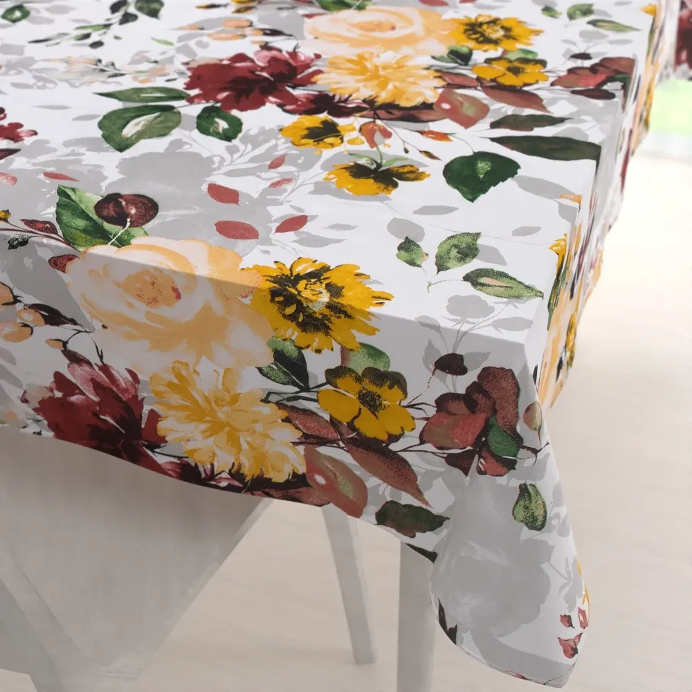Biante Bavlnený obdĺžnikový obrus Sandra SA-217 Veľké žlté kvety 100x140 cm