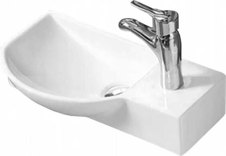 Keramické umývadlo klasické MEXEN HUGO 45x24 cm biele – ľavé