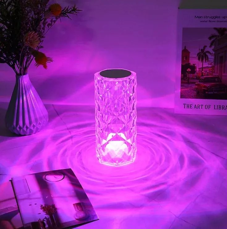 Zaparkorun LED dotyková kryštálová lampa so 16 druhmi svietiacich farieb