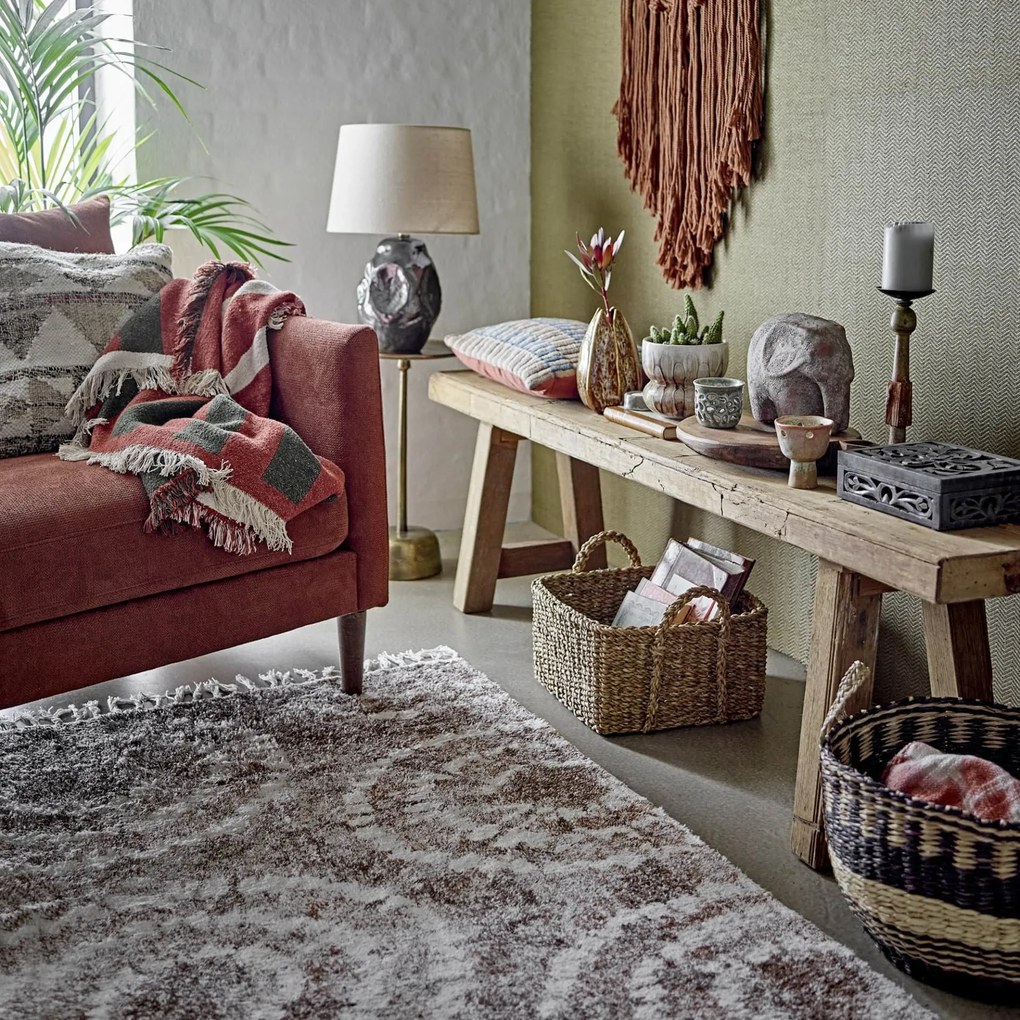 Bloomingville Prehoz z recyklovanej bavlny York Brown 130 x 160 cm