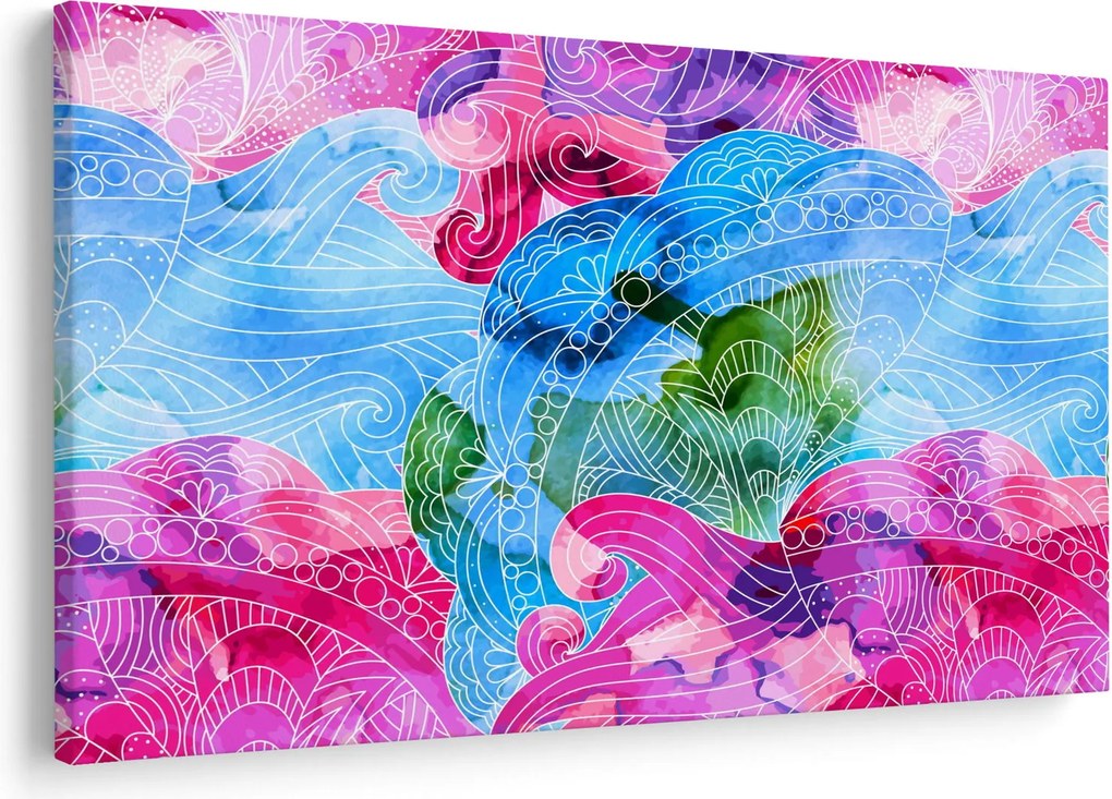 Obraz - Farebné vlny (90x60 cm)