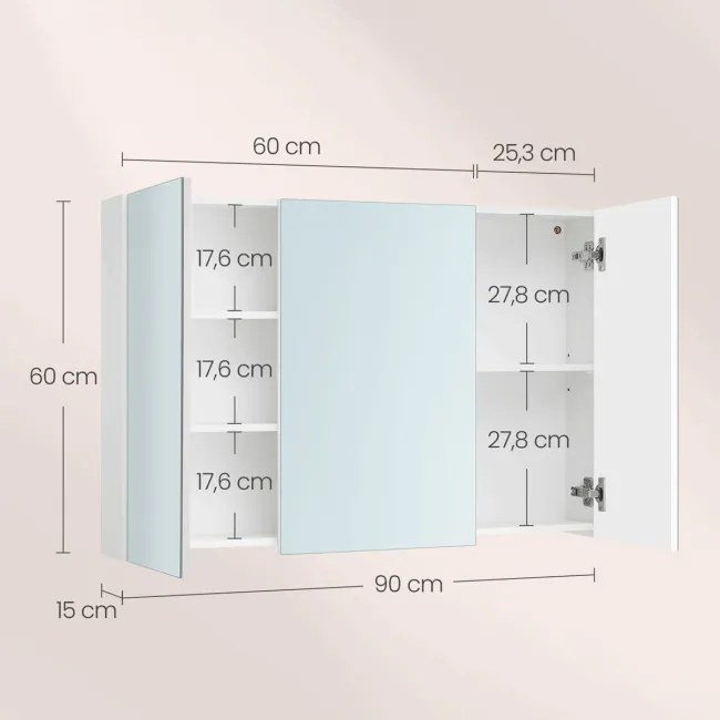 Zrkadlová skrinka biela AZR-E1132 WT
