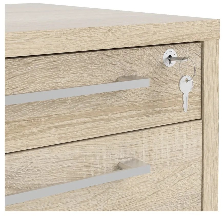 Uzamykateľná skrinka v dekore duba v prírodnej farbe 48x68 cm Prima – Tvilum