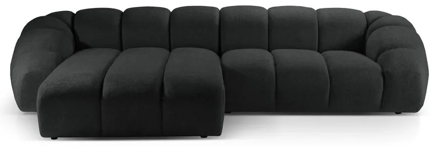 Čierna rohová pohovka (ľavý roh) Diana – Micadoni