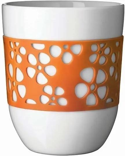 QDO Sada 2 porcelánových termohrnčekov Silly oranžová