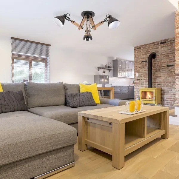 Rabalux 2724 - Prisadený luster AKSEL 3xE14/15W/230V čierna