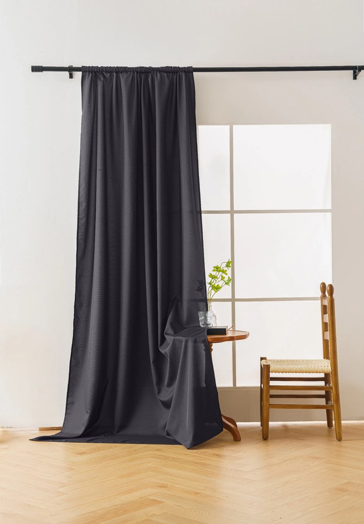 Záves OXFORD LIGHT 140x250 cm, tmavosivý Zavesenie: Riasiaca páska