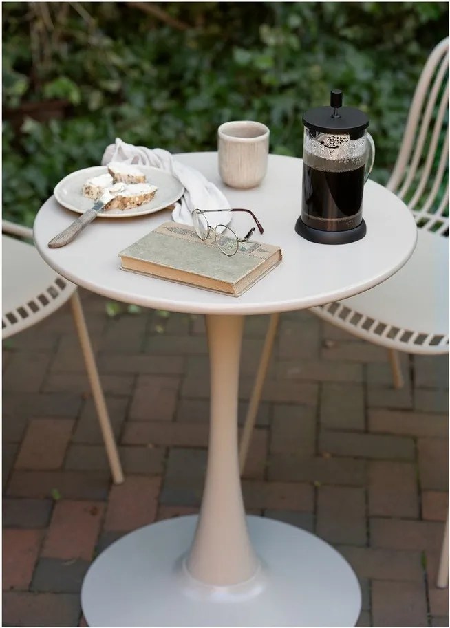 Kovový okrúhly záhradný jedálenský stôl ø 60 cm Meira – House Nordic