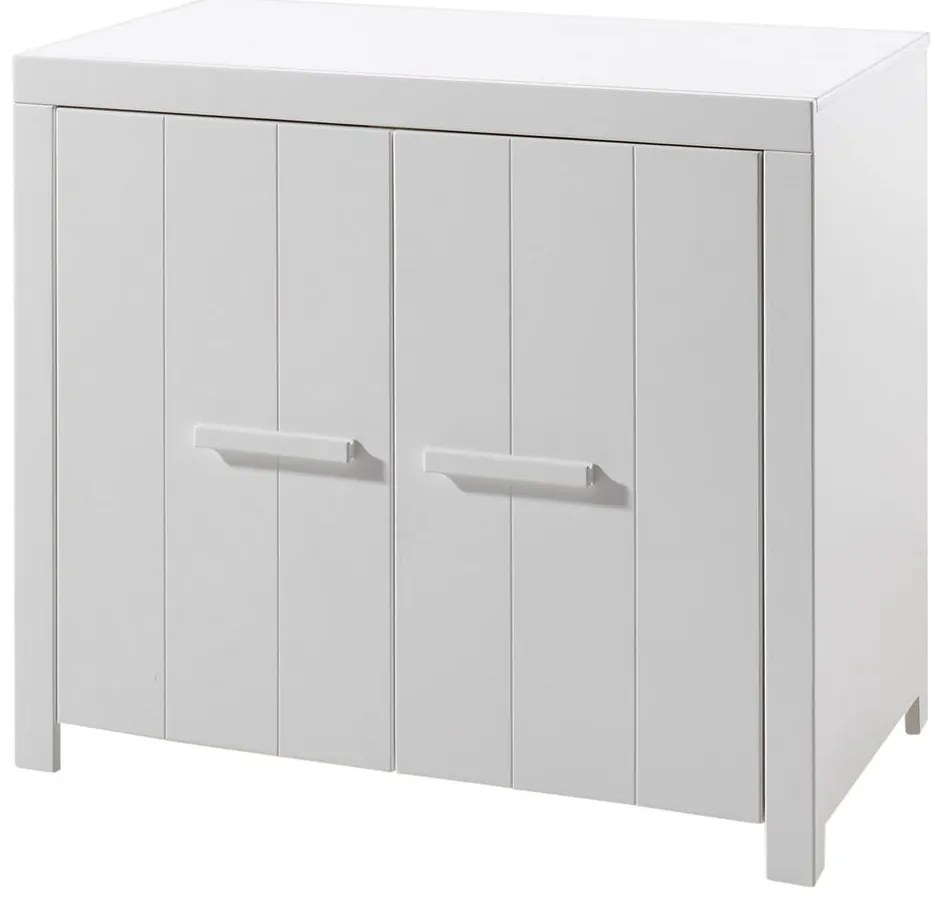 Biela detská skrinka z borovicového dreva 100x87 cm ERIK – Vipack