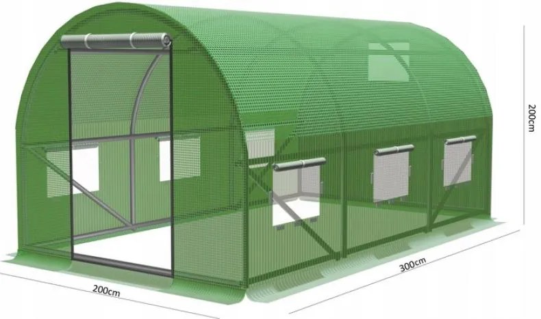 Záhradný fóliovník 3m x 2m x 2m GARDEN LINE - TUN5552