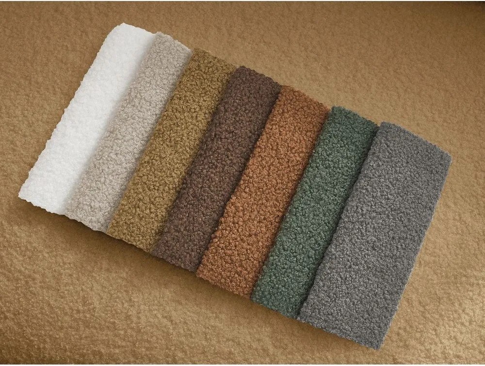 Pohovka z textílie buklé v horčicovej farbe 193 cm Elina – Bobochic Paris