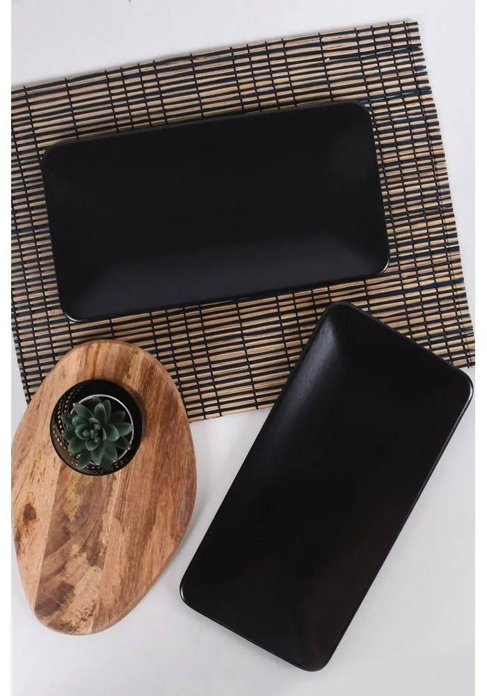 Čierne taniere z kameniny v súprave 2 ks – Hermia