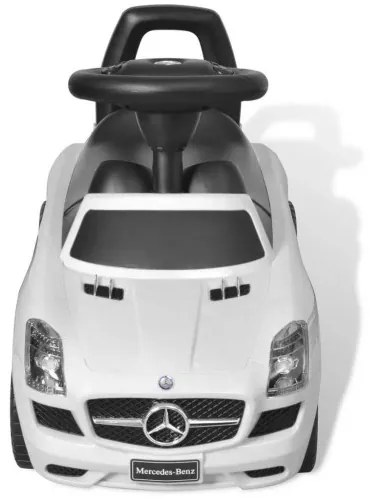 Biele Mercedes Benz detské autíčko na nožný pohon-