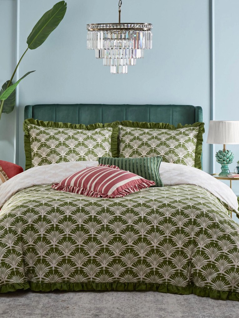 Obojstranná obliečka na paplón a obliečka na vankúš Deco Palm, 2 ks