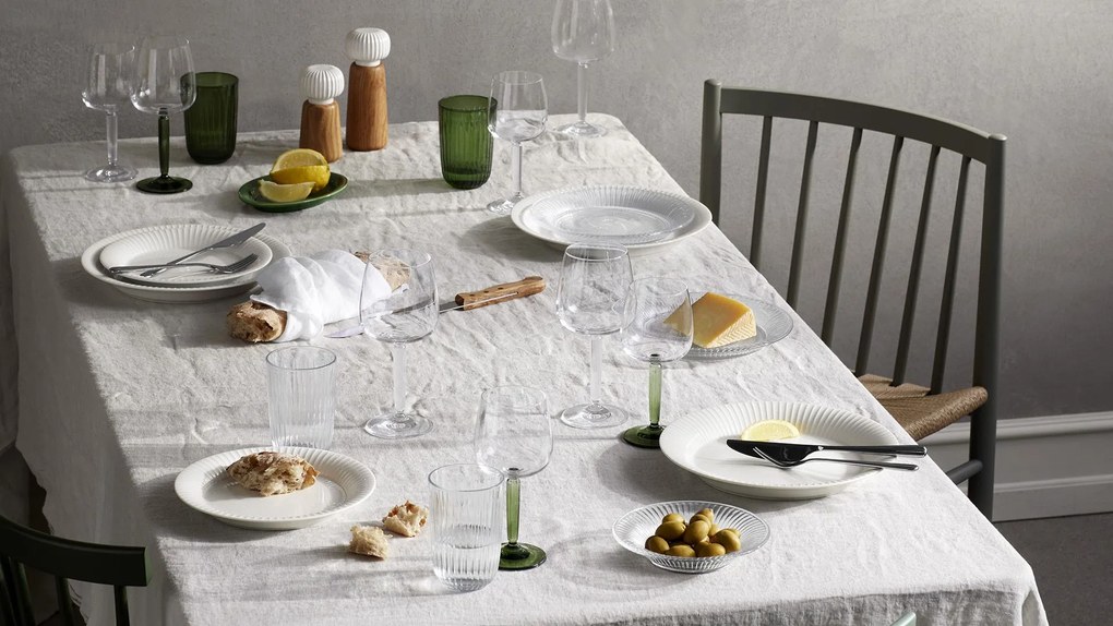 KÄHLER Pohár na víno Hammershøi Green 350 ml – set 2 ks