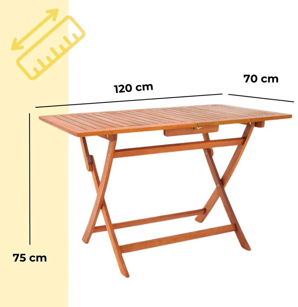 Sedacia súprava SYDNEY, 5-dielna, prírodné drevo Casaria