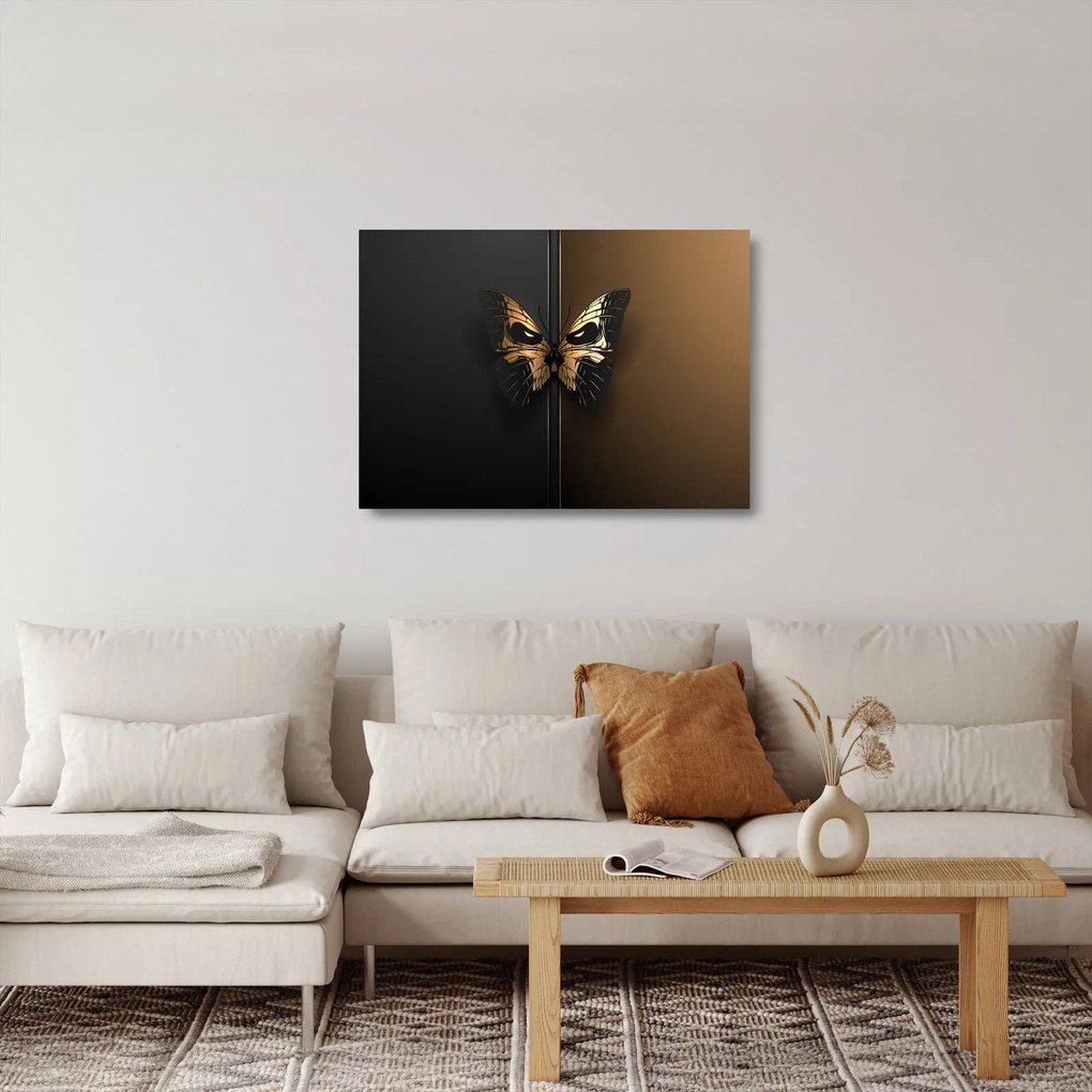 Sklenený obraz - Motýľ smrti (70x50 cm)