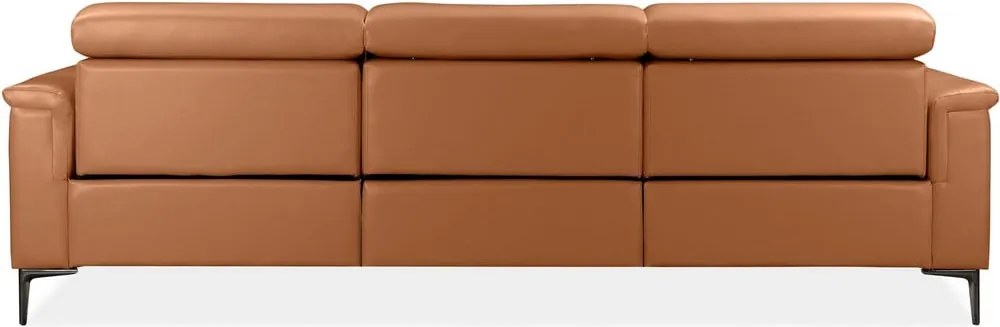 Hnedá rohová pohovka z imitácie kože (ľavý roh) Lund – Støraa