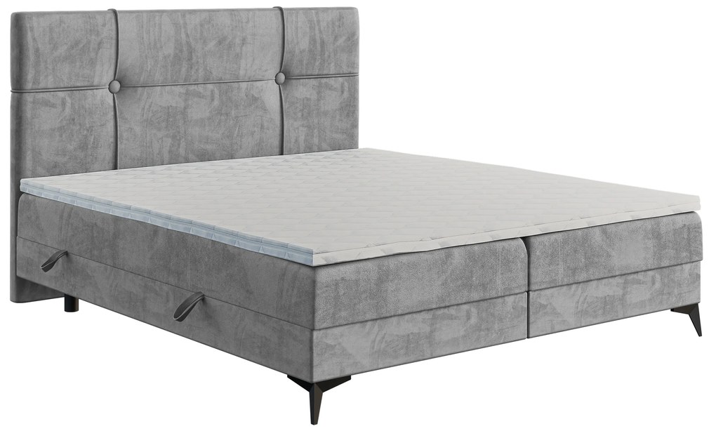 Kontinentálna posteľ 160 cm Nivela (betón) (s matracom a úl. priestorom). Vlastná spoľahlivá doprava až k Vám domov. 1043423