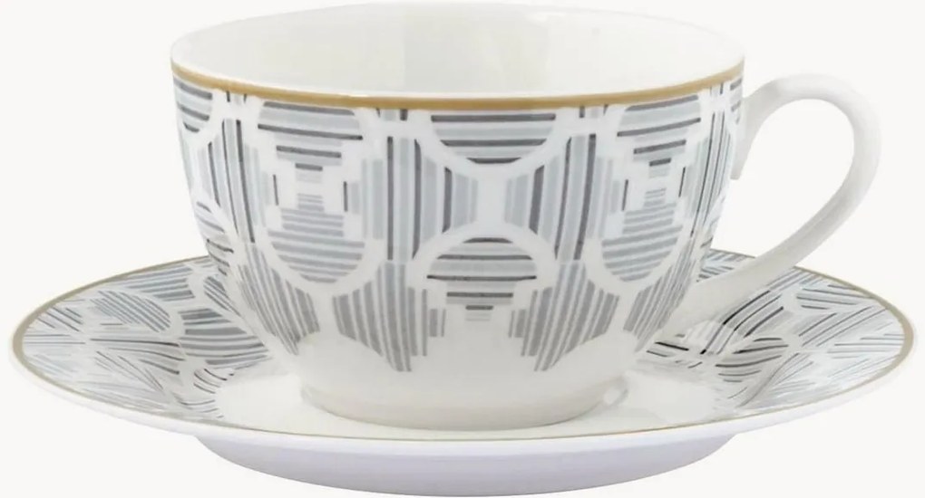 Šálky na kávu z nového kostného porcelánu's podšálkami Osaka, 6 ks