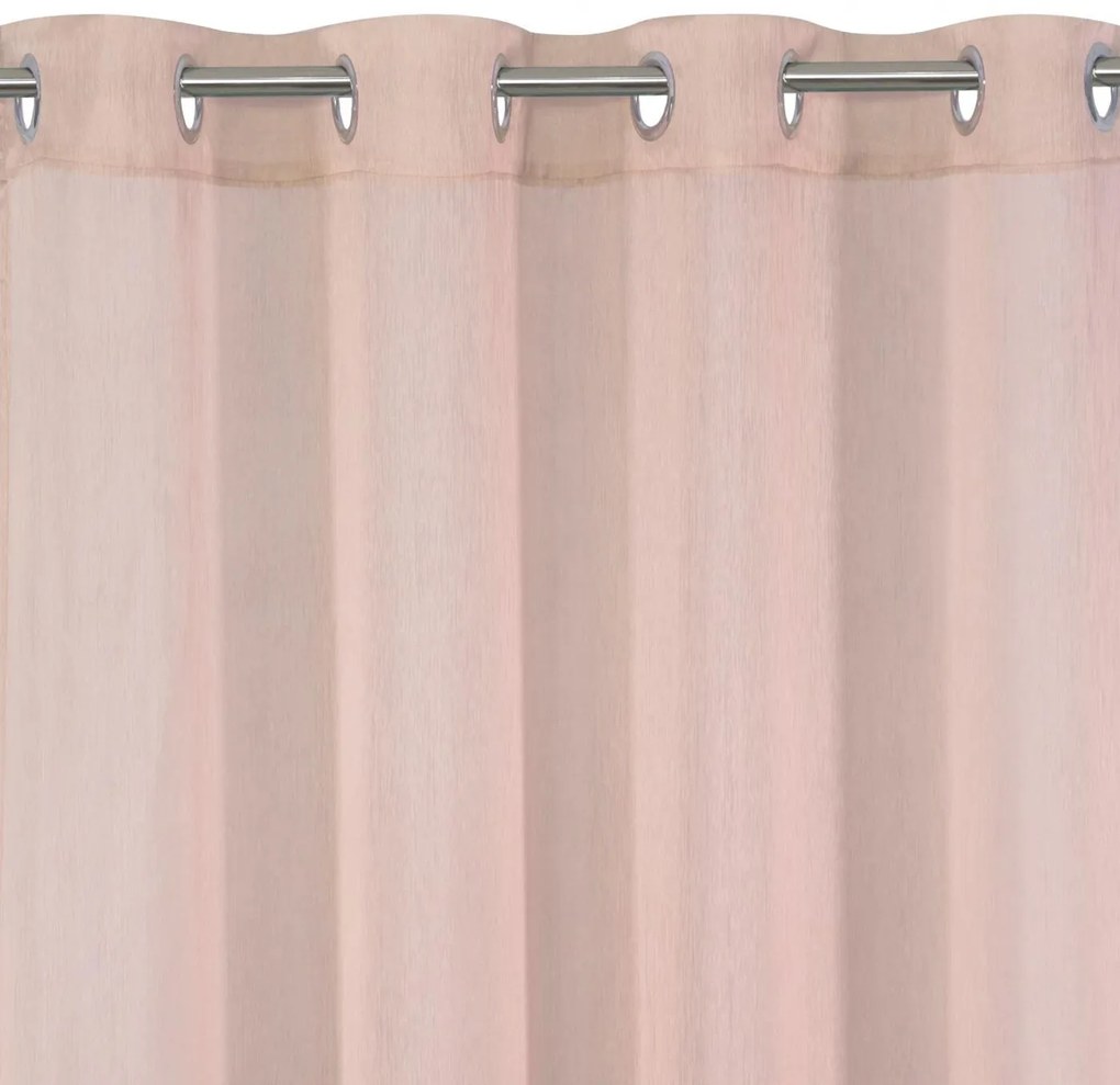 ZÁCLONA NA KRÚŽKOCH REBECCA 140X250 CM RUŽOVÁ