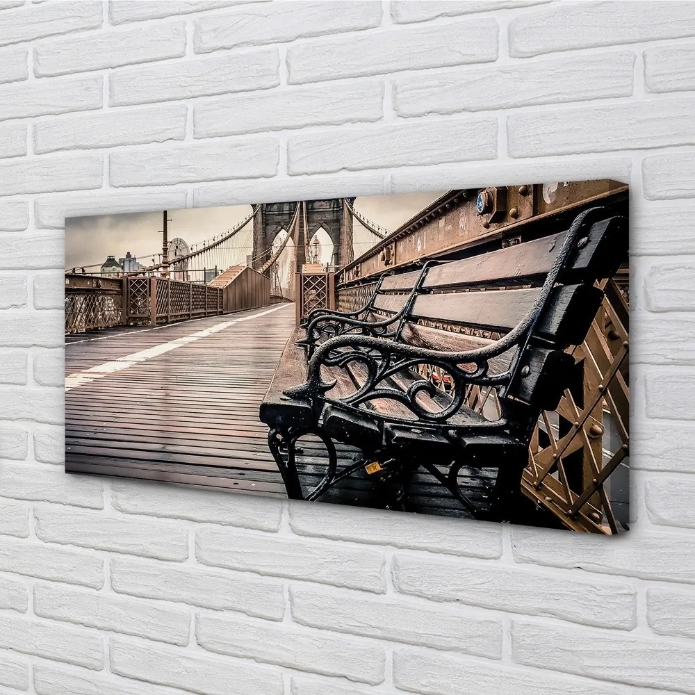 Obraz na plátne most bench 120x60 cm