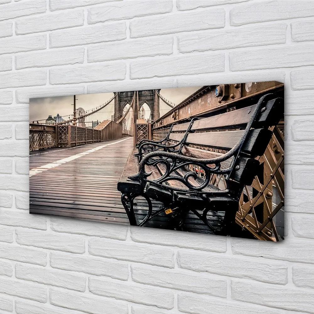 Obraz na plátne most bench 125x50 cm