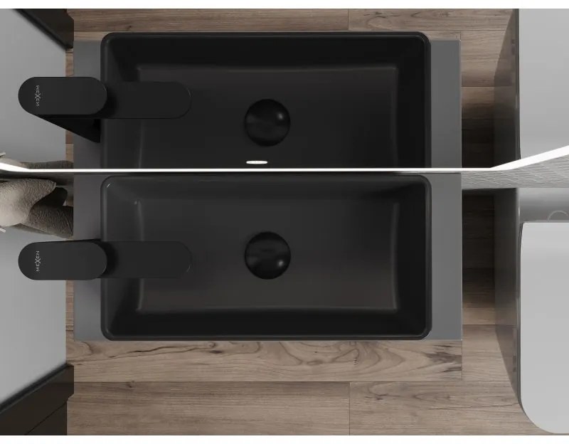 Mexen NADIA UMÝVADLO, 46x23 CM, ČIERNA-MATNÁ, 21614685