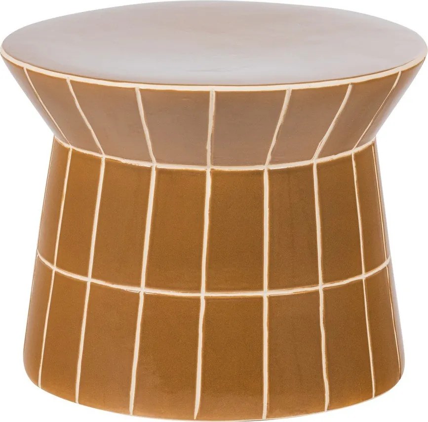 Keramický okrúhly odkladací stolík ø 38 cm Plu – WOOOD