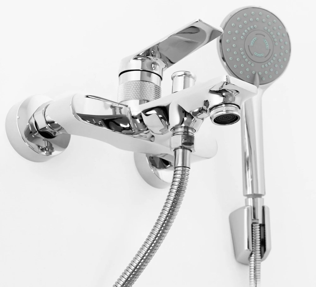 Rea Viral, vaňová batéria s ručnou sprchovou súpravou, chrómová, REA-B2021
