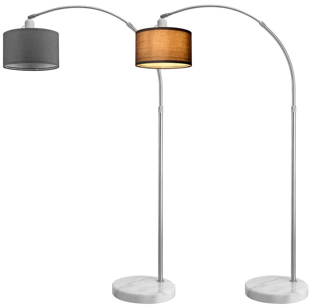 Monzana Dizajnová oblúková lampa 150-175cm výškovo nastaviteľná