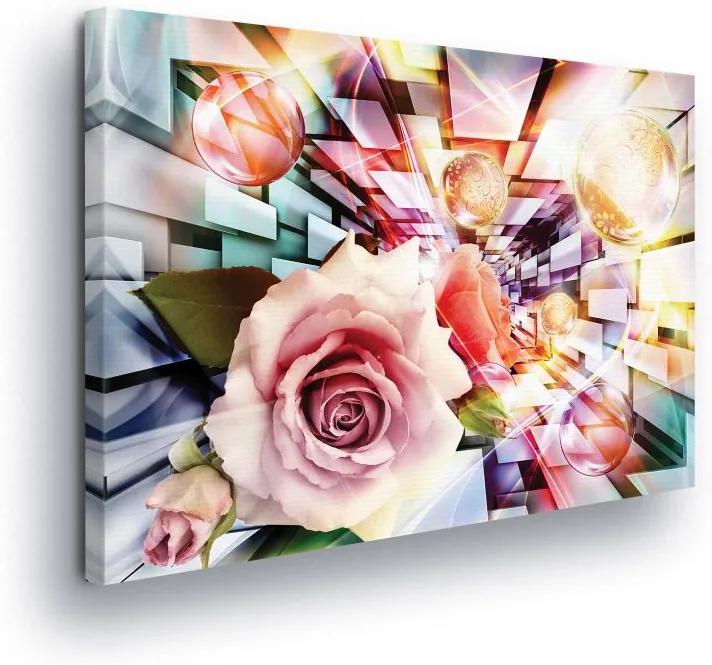 GLIX Obraz na plátne - Modern Multicolor Flower 100x75 cm