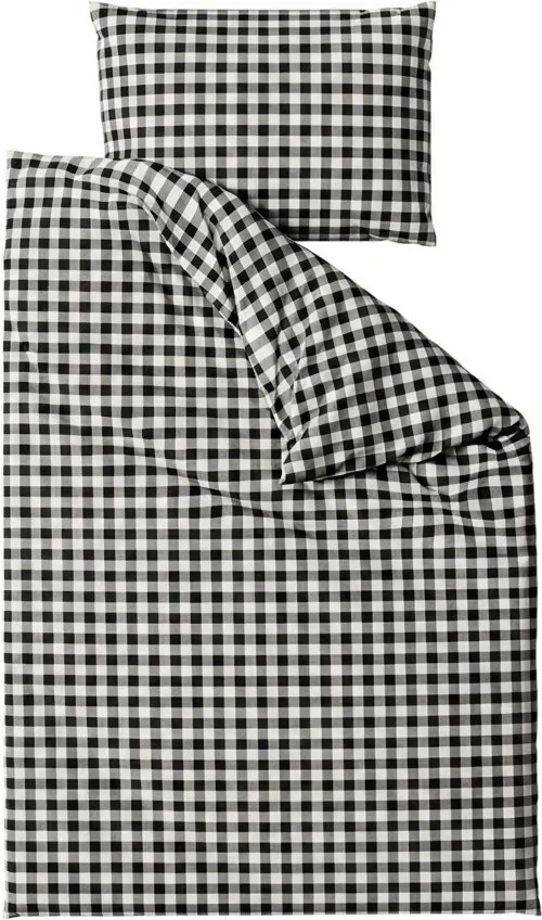 Bavlnené obliečky NORDIC CHECK tmavo sivé Rozmer obliečky: 70 x 90 cm | 140 x 200 cm