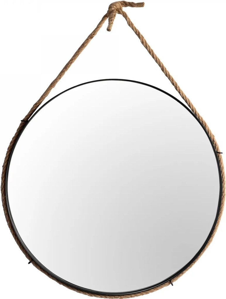 Tutumi Guľaté zrkadlo Loft CORD 60 cm čierne
