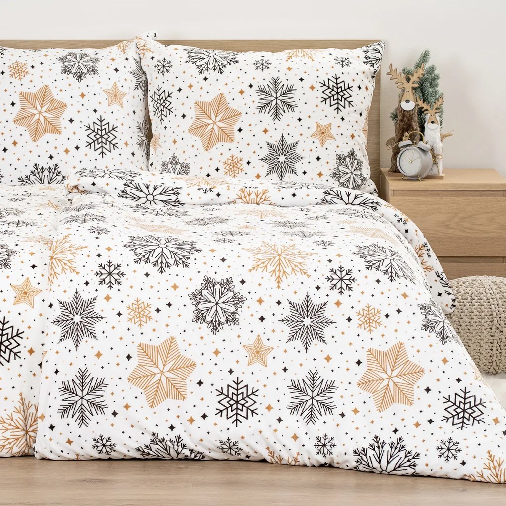4Home Obliečky mikroflanel Golden Frost, 140 x 220 cm, 70 x 90 cm