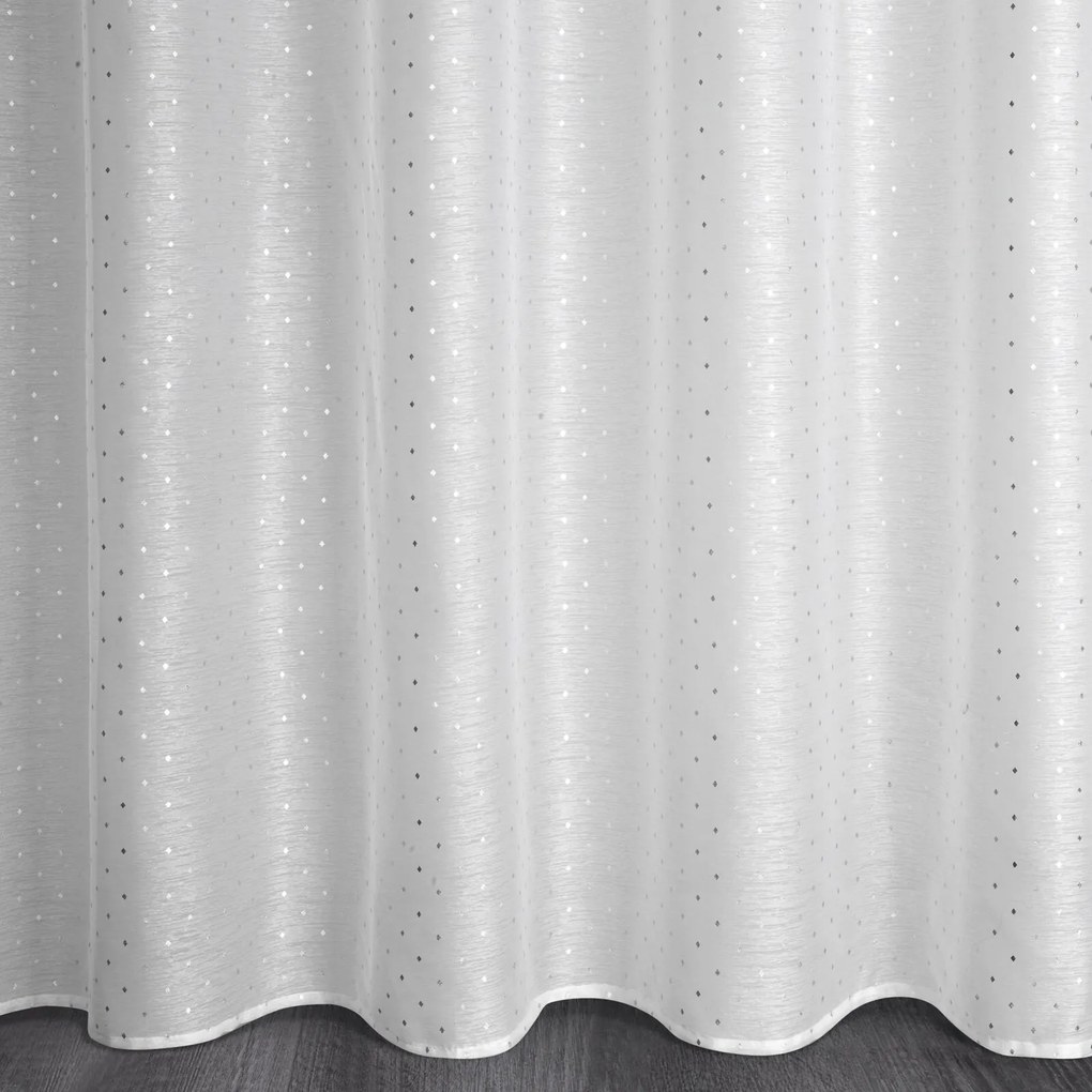 ZÁCLONA NA KRÚŽKOCH SIBEL 300X160 CM BIELA
