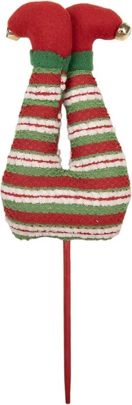 Kúzelný vianočný zápich nohy škriatok Elf - 10*4*30 cm