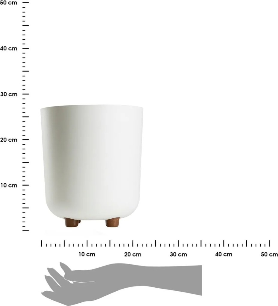 PLASTOVÝ KVETINÁČ TERRA 24X27,5 CM KRÉMOVÁ