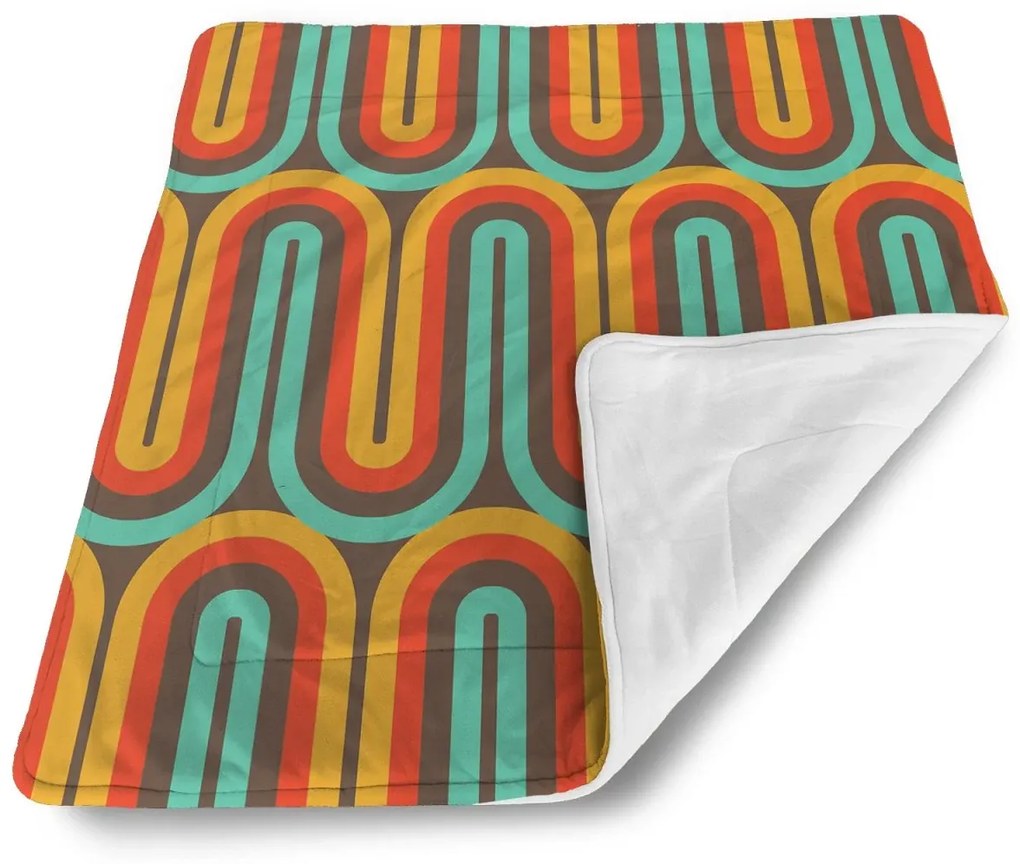 Sablio Deka pre bábätko Retro vlny - 90x120 cm
