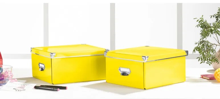 MELINERA® Úložný maxi box, 2 kusy (žltá), žltá (100300228)