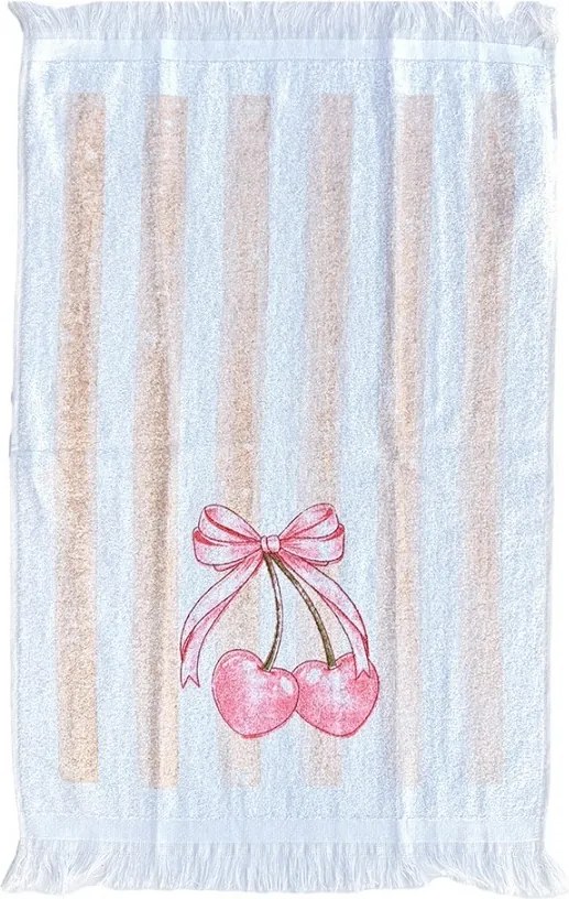 Kuchynský froté uterák s motívom čerešní - 40*66 cm
